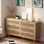 Armoire de rangement en rotin 6 tiroirs