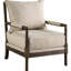 Chaise d'appoint beige et naturelle pour espace de vie principal - 38 po x 34 po 29,5 po avec rembourrage en mousse