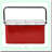 Rustic Charm 6-Compartment Metal Storage Caddy - Distressed Red & White with Handle