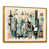 Toile avec cadre flottant or