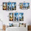 «Pine Tree Sunlit Path», 3 pièces sur toile-613716137-613716136