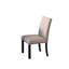 2 chaises de salle à manger, motif uni, couleur principale naturelle, dossier, 2 chaises rectangulaires en bois d'ingénierie et en mousse, finition, garniture cloutée,
