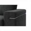 Fauteuil d'appoint rembourré en tissu de lin noir Gianna, siège simple confortable pour adultes, pour la chambre à coucher du salon-93536226