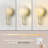 1 - Light 5.7''W Dimmable Metal Gilded Silver ETL Wall Sconces with Petal-Shaped Glass -1625527269