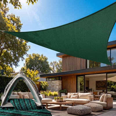 Amgo Customize Pro Ring Triangle Sun Shade Sail 260 GSM Heavy Duty