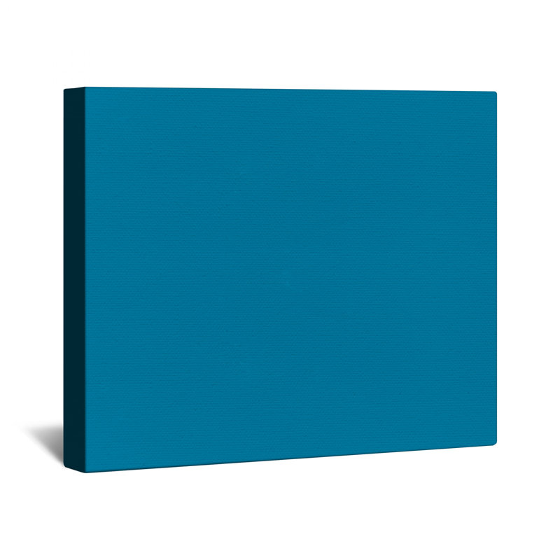 Toile tendue sur fond bleu uni en plusieurs tailles, 12 x 12 pouces