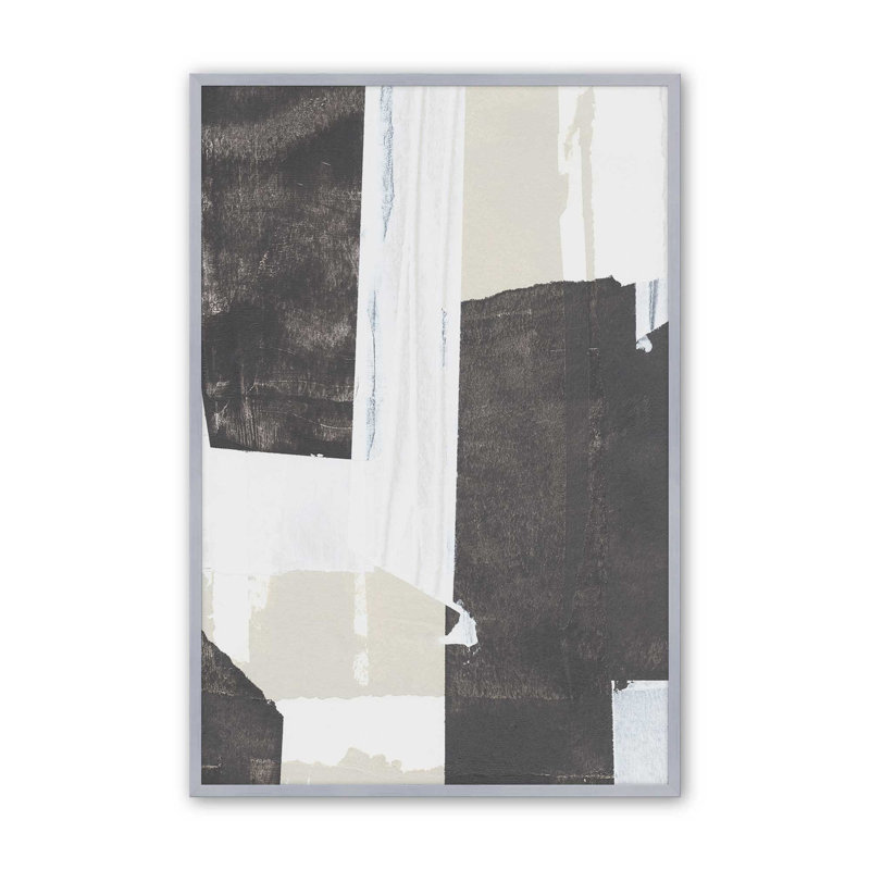 Fragments de contraste III, H 25,25 po x l 19,25 po, Encadrement ouvert, chrome poli