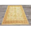 Tapis Agra en laine, noué à la main, beige chaud et doré, style Arts & Crafts, 2,64 m x 3,58 m