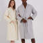 Hammd 100% Cotton Waffle Gender Neutral Mid-Calf Bathrobe with Pockets-1510750018-1510750031