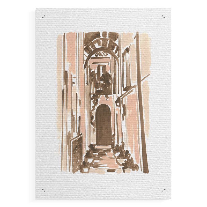 Blush Architecture Study IV - Impression sur toile seulement - NON-CADRE, H 18 po x l 12 po