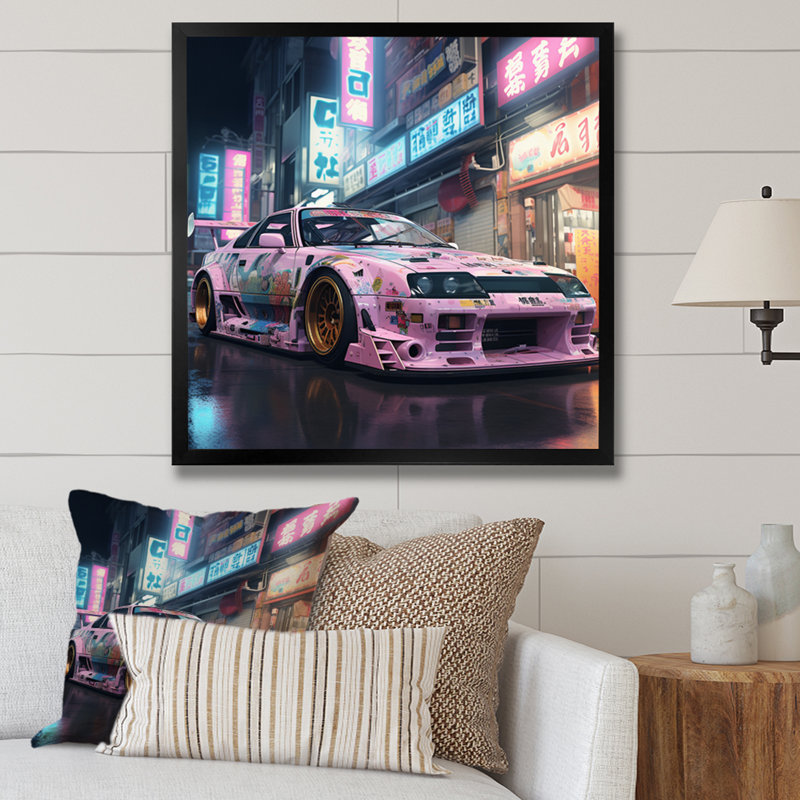 Bosozoku pastel Kiragami, Cadre simple noir, H 16 po x l 16 po x P 1 po