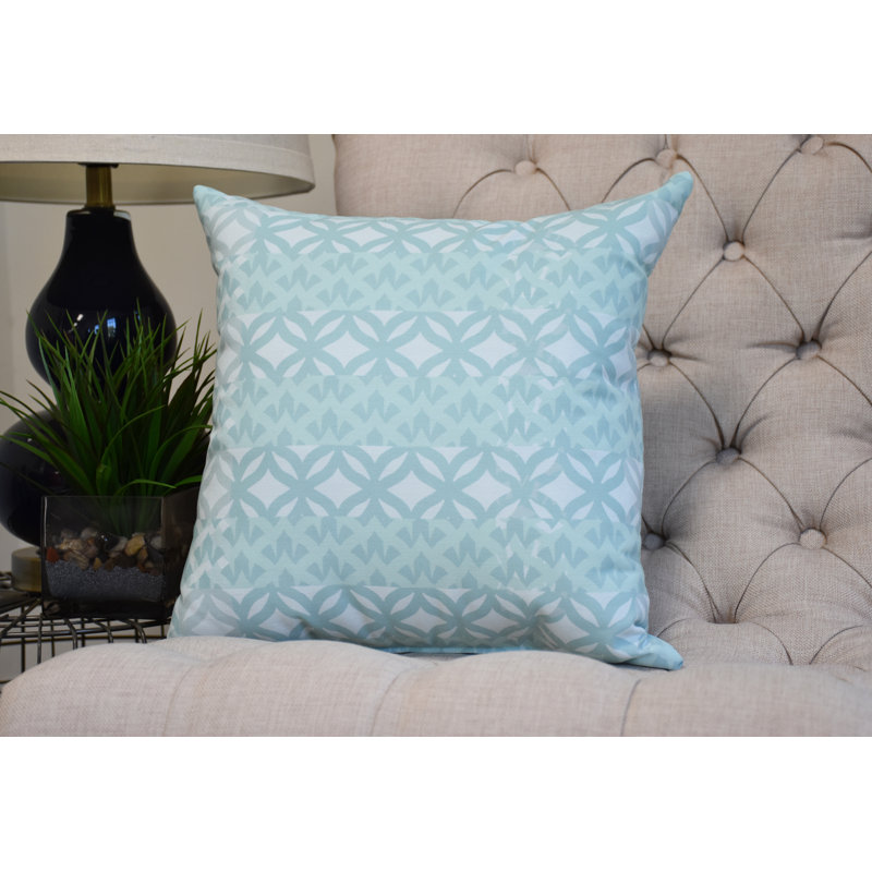 Housse et insert de coussin carré Nantucket, Vert, H 16 po x l 16 po