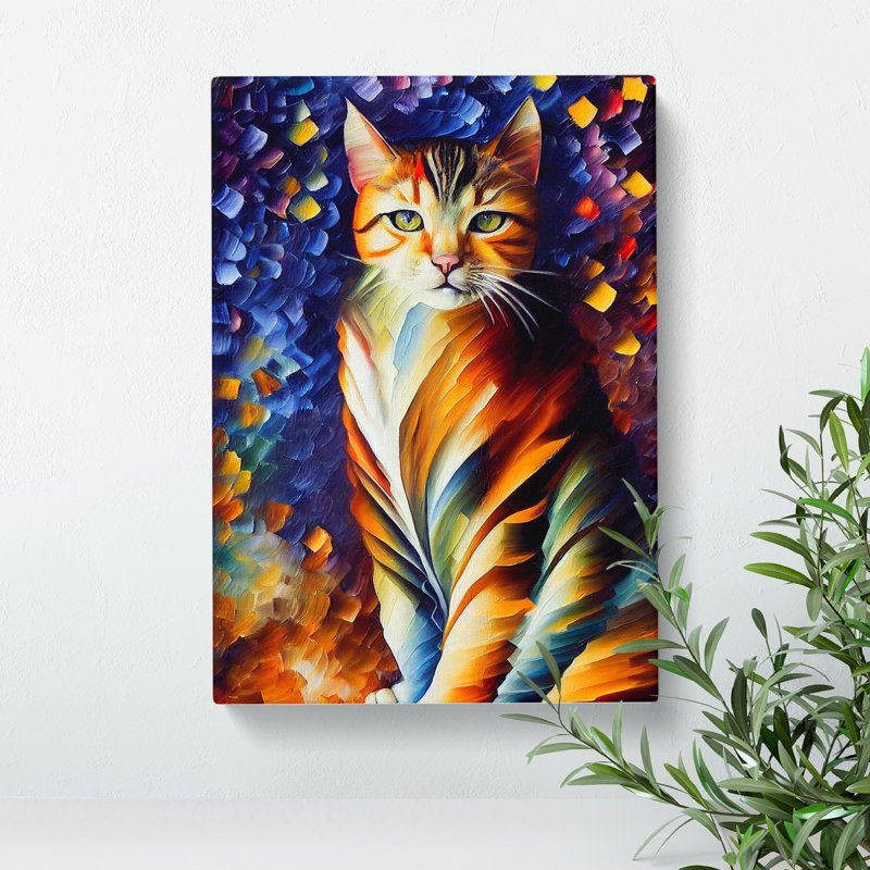Cat Portrait No.6 - Wrapped Canvas, 50cm H x 35cm W x 3cm D