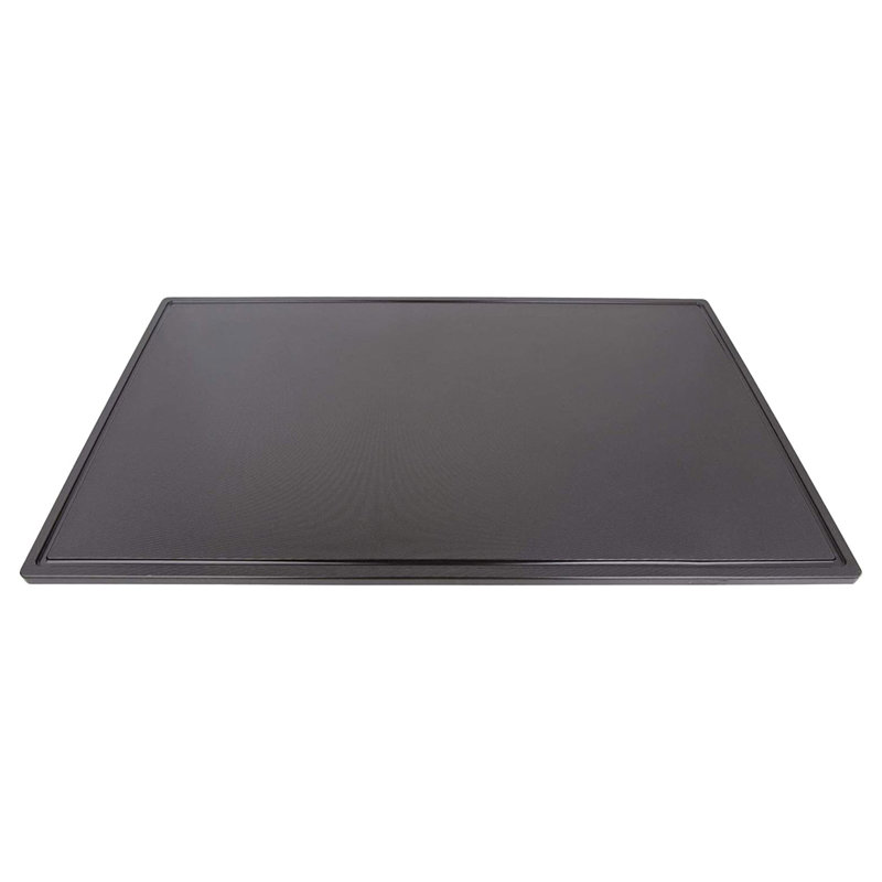 Thirteen Chefs 24 X 18 Inch Dishwasher Safe HDPE Cutting Board W/Groove, Black, 18" W x 30" L