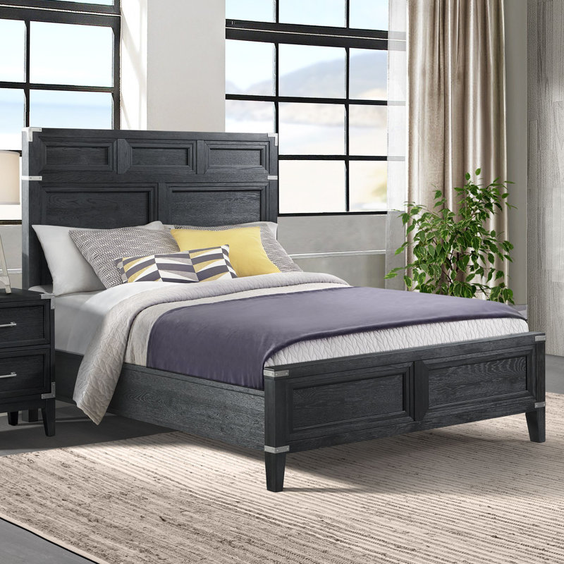 Rabe Solid Wood Platform Bed, Queen