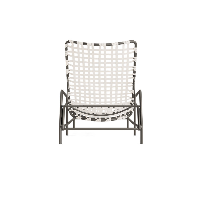 Kantan Outdoor Chaise Lounge, White/Mica