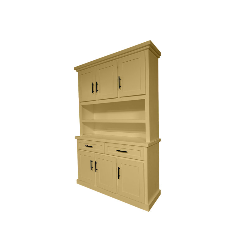 Shaker Style Dining Hutch and Buffet Cabinet, Cupola Yellow