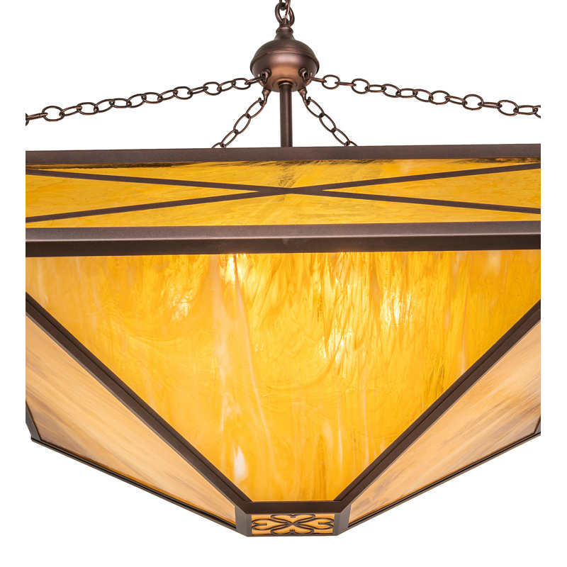 Luminaire suspendu carré 6 lumières