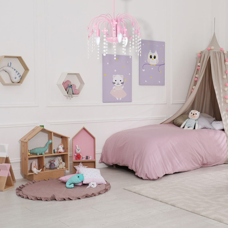 Laura 3 - Light Crystal Chandelier, Pink