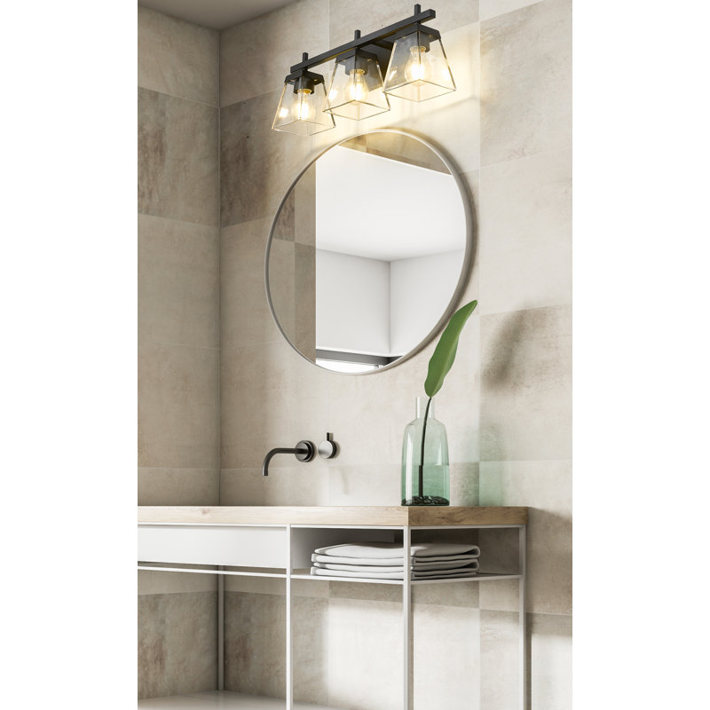 Azruddin 3 - Light Dimmable Vanity Light, Matte Black