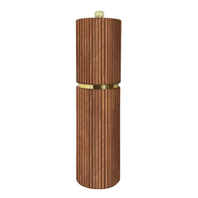 Moulin à poivre en bois d'acacia et moulin à sel avec grosseur réglable, noyau de broyeur en céramique et conception rechargeable pour la cuisine et la salle à manger