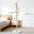 Modern Freestanding Coat Rack With Natural Marble Base And 8 Hooks, Heavy Duty Metal Coat Tree Stand For Jackets, Bags, And Entryway Organization-816544778