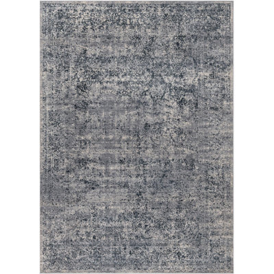 Lanett Oriental Blue/Gray Area Rug