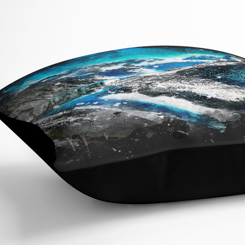 Square Throw Cushion, Black, 55cm H x 55cm W x 20cm D
