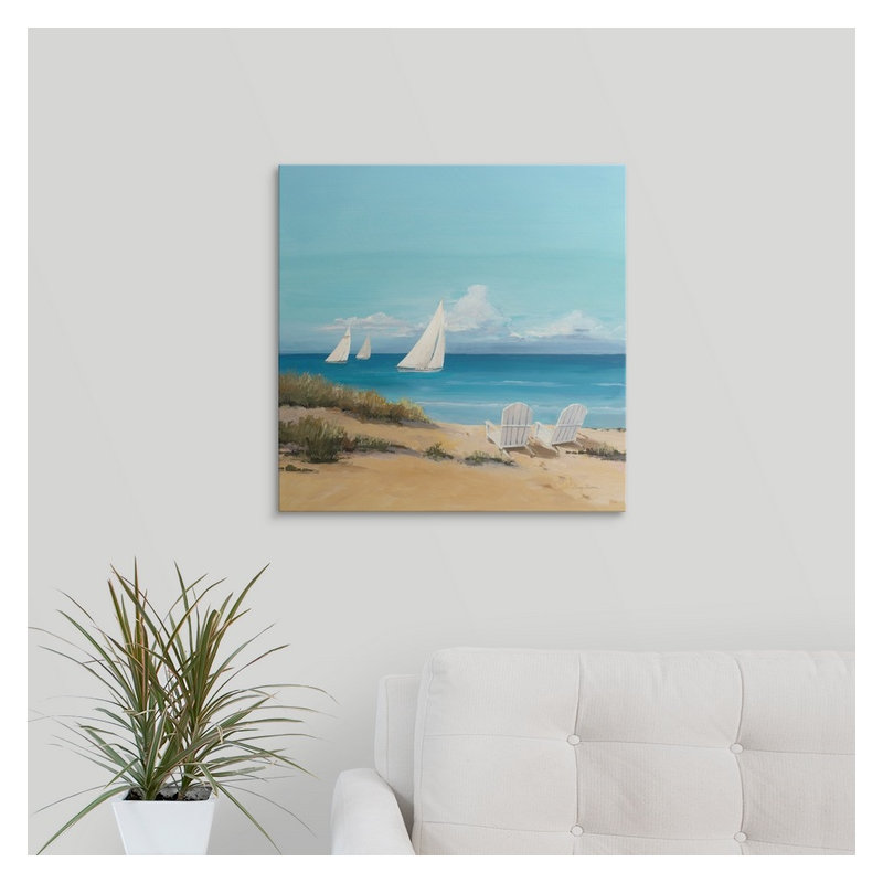 «Réglage de la voile», impression de beurres, H 35 po x l 35 po x P 1,5 po, Toile