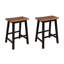 Tabourets de cuisine en bois à hauteur de comptoir 2 pièces Farmhouse Rustic