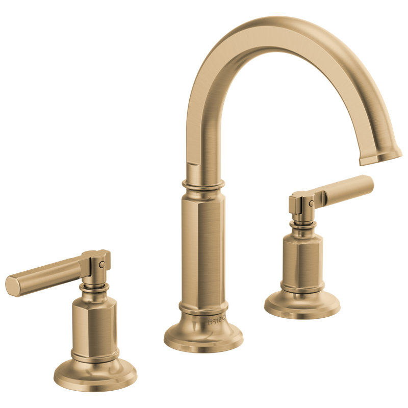 Invari™ Widespread Lavatory Faucet with Arc Spout, Luxe Gold, Lever Handle, 1.5 GPM