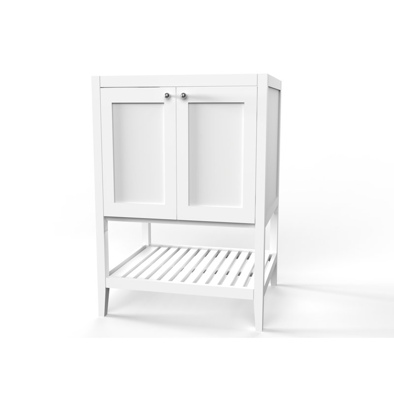 Disar 24" Single Bathroom Vanity Base Only in White