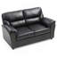 Black Padded Love Seat For Modern Living