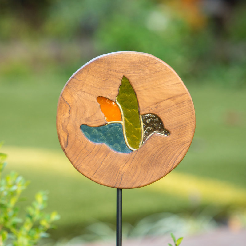 Piquet de jardin en verre teck 4pi