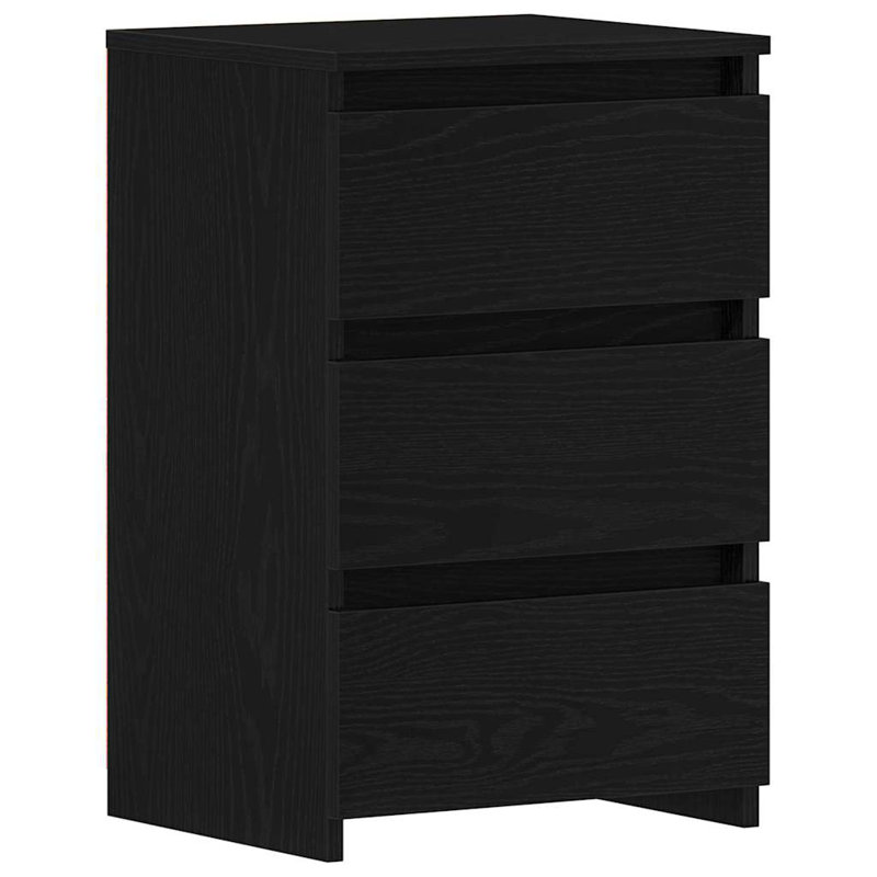 Cowlic Bed Cabinet 40x35x62.5 cm Engineered Wood, 2, Black Oak