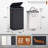  Fabric Laundry Hamper - Collapsible 1-Compartment Laundry Basket with Removable Laundry Bag - Black-711960582
