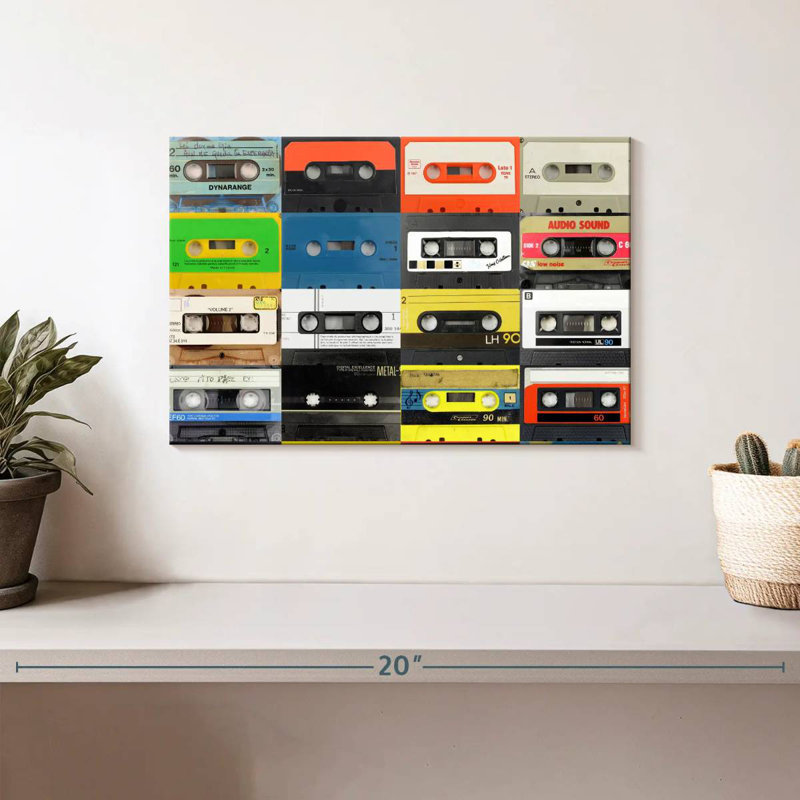 Abarca Music Cassettes Montage, 8" H x 12" W