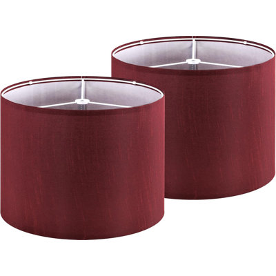  Ensemble de 2 abat-jours cylindriques en fausse soie pour lampes de table - 13 * 13 * 10 pouces (araignée) de remplacement pour abat-jour moderne, veilleuse pour assemblage requis