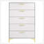 Commode rectangulaire blanche à 5 tiroirs Karena-512676046