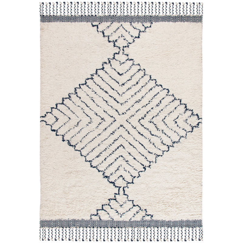Powell Hand Woven Wool Southwestern Rug, Rectangle 8' x 10'