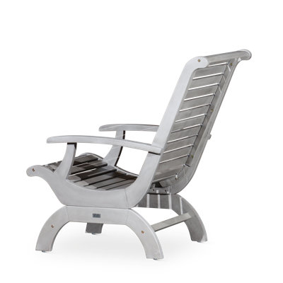Chaise en bois d'eucalyptus, gris argenté