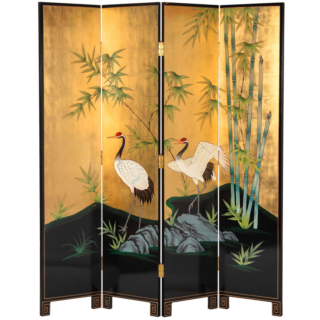 Keith 64" W x 72" H 4 - Panel Folding Room Divider Bayou Breeze