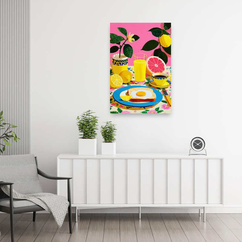 «Vibrant Citrus Petit déjeuner», H 36 po x l 24 po