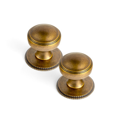 1.2''Diameter Classic Solid Metal Mushroom Cabinet Knob with round Backplate-G019Y