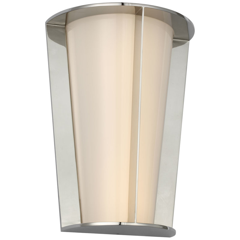 Barbara Barry Phinn 12" Tapered Sconce, Polished Nickel, Steel