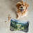 Scenic Watercolor Views - Bone Shape Feeding Mat