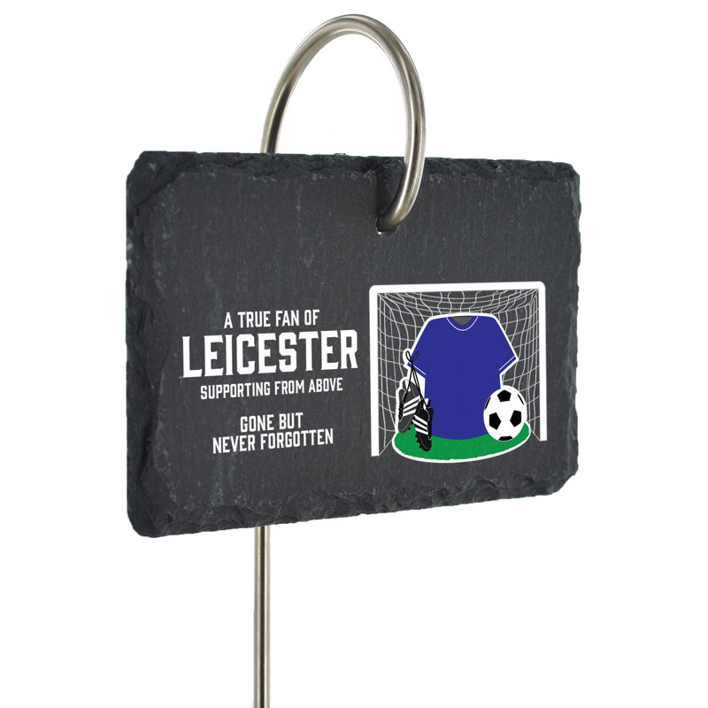 Bonell Leicester Fan Football Slate Grave Marker Memorial Plaque