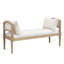 Banc rembourré avec pieds tournés et coussins latéraux-541383019
