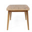 Ensemble de salle à manger d'extérieur moderne 7 pièces avec chaise empilable, orange et teck