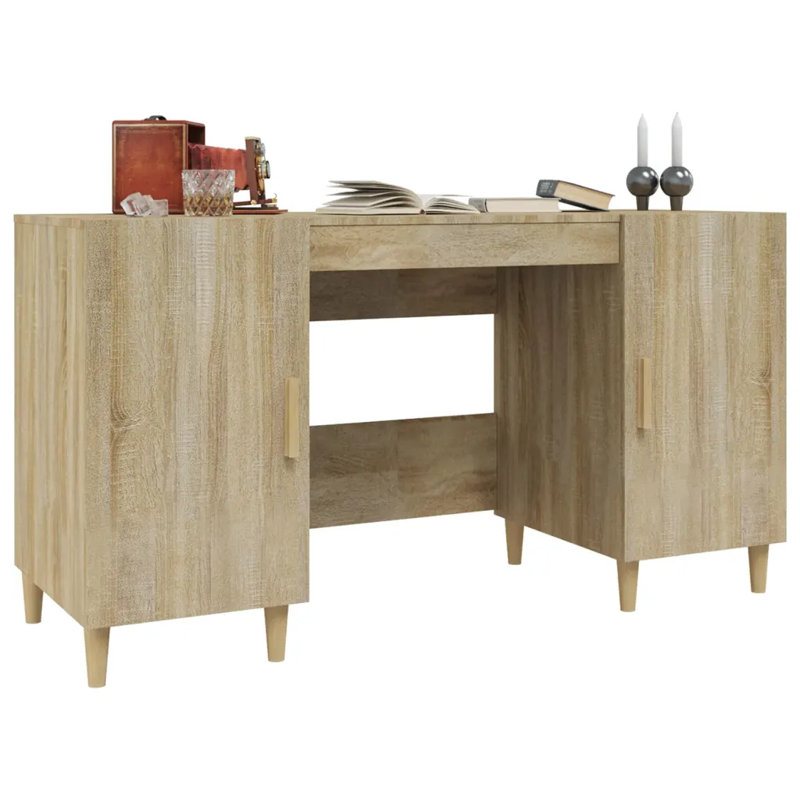 140Cm W Rectangular Computer Desk, Sonoma Oak